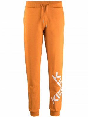 Спортивные брюки с логотипом Kenzo. Цвет: оранжевый