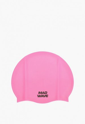 Шапочка для плавания MadWave Light Silicone Solid. Цвет: розовый