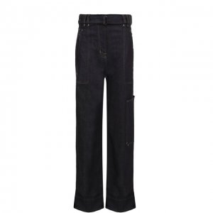 Расклешенные джинсы с контрастной прострочкой и поясом Tom Ford. Цвет: синий