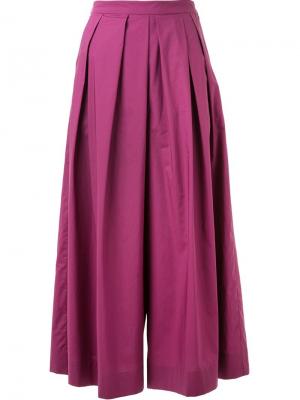 Укороченные широкие брюки Muveil. Цвет: розовый и фиолетовый
