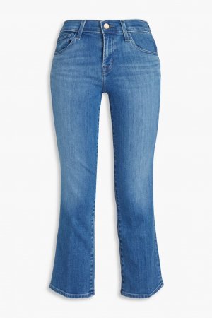 Расклешенные джинсы со средней посадкой и потертостями J Brand, средний деним BRAND