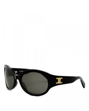 Овальные солнцезащитные очки Triomphe, 62 мм , цвет Black CELINE