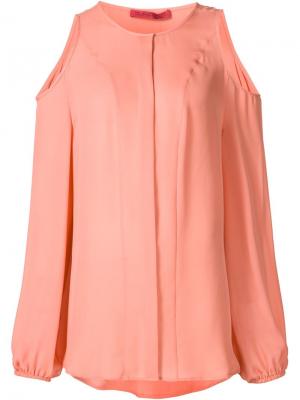 Блузка с вырезами на плечах Tamara Mellon. Цвет: розовый и фиолетовый
