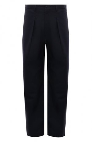 Хлопковые брюки Giorgio Armani. Цвет: синий