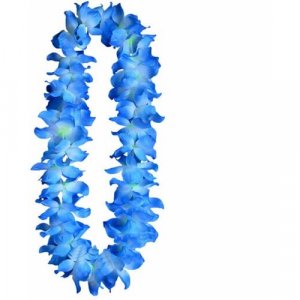 Гавайское ожерелье Пышное, цвет голубой Happy Pirate