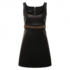 Кожаное платье Versace. Цвет: чёрный