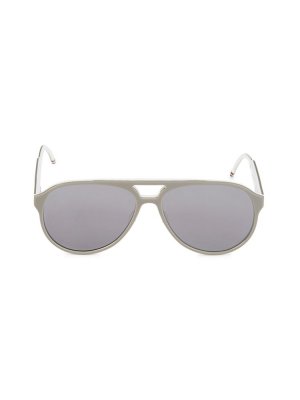 Овальные солнцезащитные очки 40MM , цвет Grey White Thom Browne