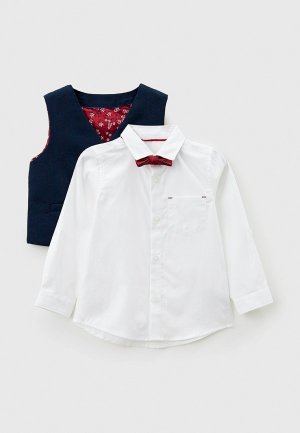 Жилет и рубашка Mothercare Lamoda Online Exclusive. Цвет: разноцветный