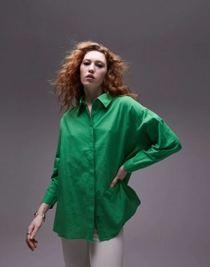 Легкая рубашка ярко-зеленого цвета Topshop