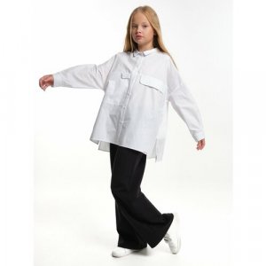 Школьная блуза , размер 128, белый Mini Maxi. Цвет: белый