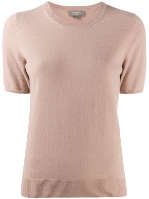 Кашемировая футболка с круглым вырезом N.Peal. Цвет: розовый