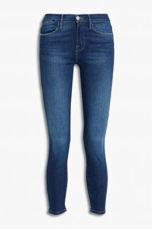Укороченные джинсы скинни Le High Skinny с высокой посадкой , средний деним Frame