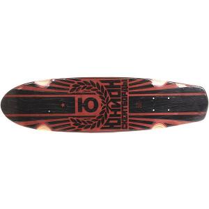 Дека для скейтборда лонгборда Blood Black/Red 7.6 x 29.5 (75 см) Юнион. Цвет: черный,красный