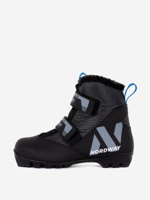 Ботинки для беговых лыж детские Polar NNN, Черный Nordway. Цвет: черный