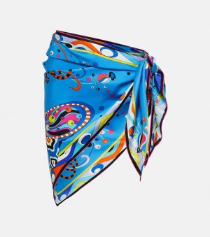 Шелковый шарф с принтом , разноцветный Pucci