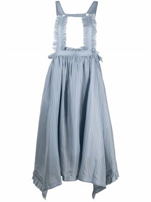 Платье миди с оборками Comme Des Garçons Noir Kei Ninomiya. Цвет: синий