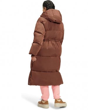Пальто Keeley Long Puffer Coat, цвет Dark Chestnut UGG