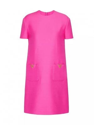 Короткое платье из крепа от кутюр , розовый Valentino Garavani