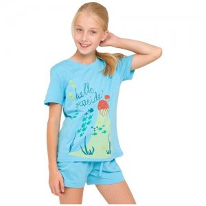 Пижама для девочек арт. 11479, голубой, р.128 N.O.A.. Цвет: голубой