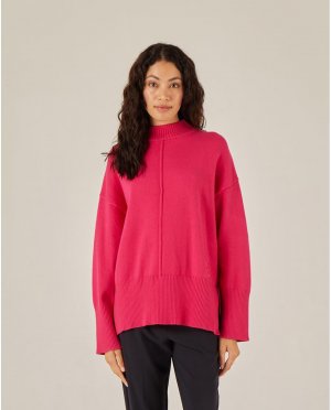 Женский свитер оверсайз с круглым вырезом , розовый Niza. Цвет: розовый