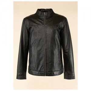 Кожаная куртка 269, каляев, размер 62, черный КАЛЯЕВ. Цвет: черный
