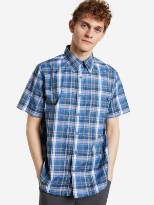 Рубашка с коротким рукавом мужская Lykken, Синий, размер 54-56 Marmot. Цвет: синий