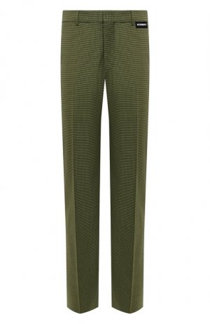 Шерстяные брюки VETEMENTS. Цвет: зелёный