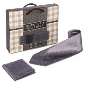Подарочный набор: галстук и платок Дорогому дедушке нет бренда