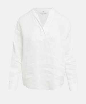 Льняная блузка-рубашка, белый Fynch-Hatton