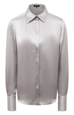 Шелковая рубашка Barbara Bui. Цвет: серый