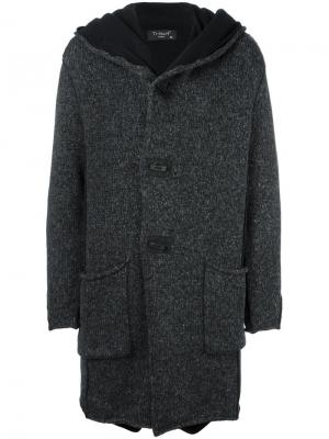 Пальто Futra с капюшоном Transit. Цвет: серый