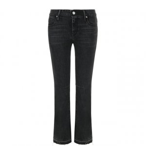 Укороченные расклешенные джинсы с потертостями RTA. Цвет: серый