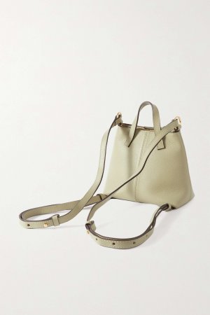SEE BY CHLOÉ Мини-рюкзак Joan из фактурной кожи с замшевой отделкой, зеленвый