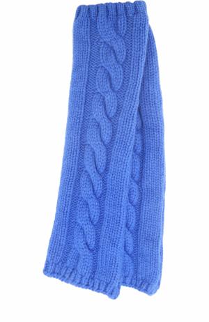 Вязаные митенки из кашемира Kashja` Cashmere. Цвет: синий