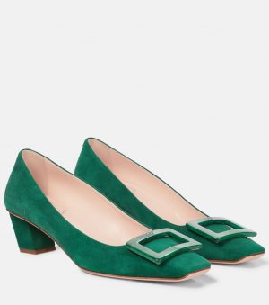 Замшевые туфли Belle Vivier 45 , зеленый Roger