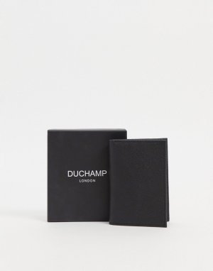 Складная кожаная кредитница Duchamp-Черный цвет DUCHAMP