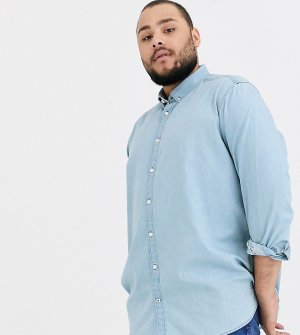 Джинсовая рубашка Plus-Синий Tom Tailor