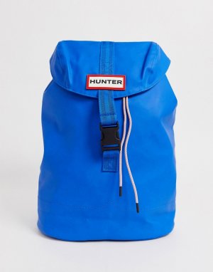 Синий рюкзак из прорезиненной кожи Hunter