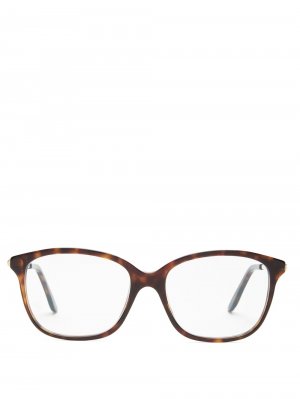 Очки trinity квадратной формы из металла и ацетата , коричневый Cartier Eyewear