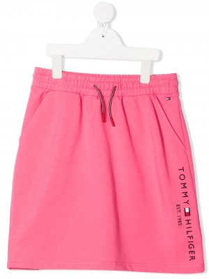 Юбка мини Essential с вышитым логотипом Tommy Hilfiger Junior. Цвет: розовый
