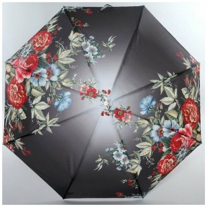 Зонт женский Trust 33375-01 Цветочная серенада (полный автомат). Цвет: черный