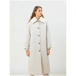 Пальто женское зимнее 1014540i60205, размер 50 Pompa. Цвет: бежевый