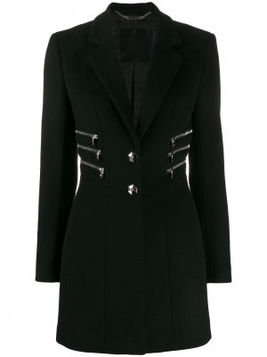 Пальто с молниями Philipp Plein. Цвет: черный