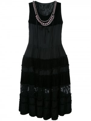 Платье с жемчужным воротником-колье Comme Des Garçons Pre-Owned. Цвет: черный