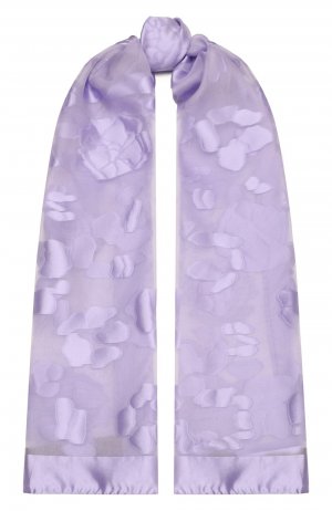 Шелковый шарф Giorgio Armani. Цвет: сиреневый