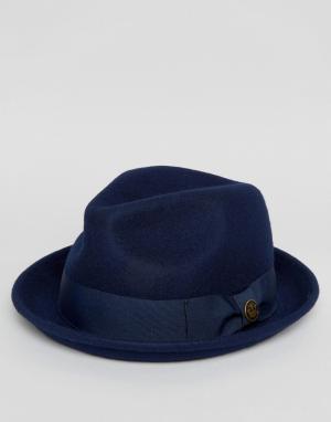 Темно-синяя фетровая шляпа Good Boy Goorin. Цвет: темно-синий