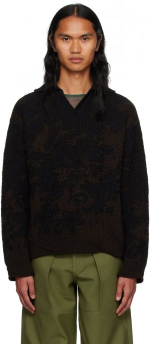 Черно-коричневый матросский свитер Serapis