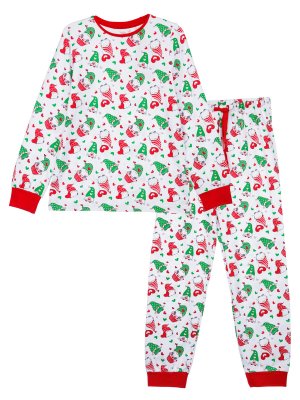 Пижама трикотажная PLAYTODAY. Цвет: белый,зеленый,красный