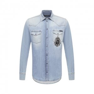 Джинсовая рубашка Dolce & Gabbana. Цвет: голубой
