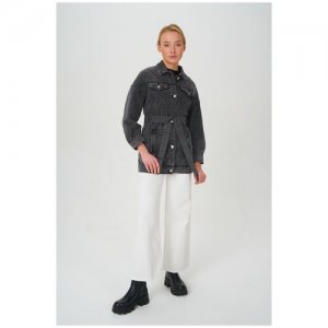 Удлиненная джинсовая куртка с поясом T4F W2800.55 Серый 46 Tom Farr. Цвет: серый